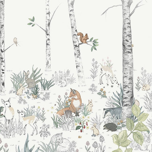 Purchase 7481 Magic Forest Mural Ivory by Borastapeter Wallpaper