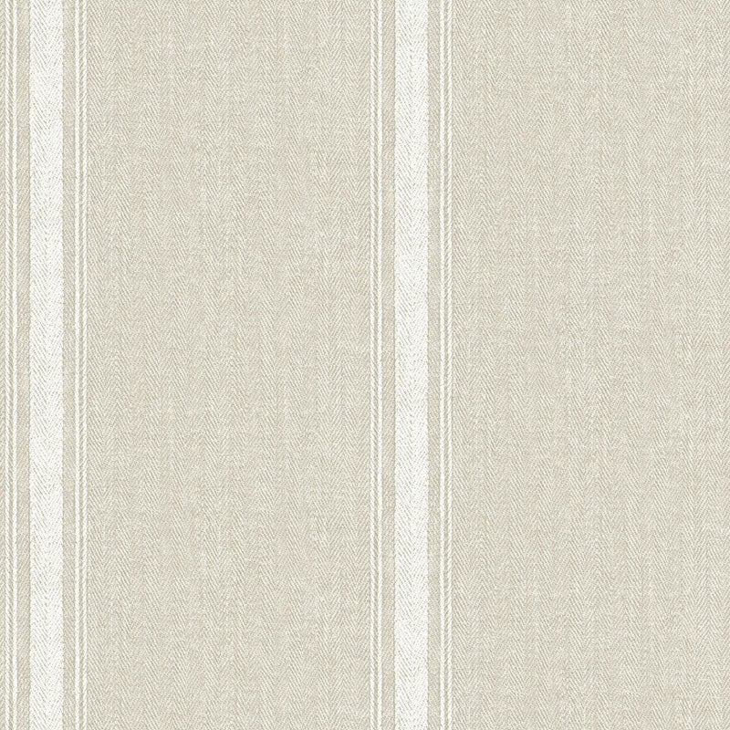 Sample 3115-12463 Farmhouse, Linette Light Grey Fabric Stripe by Chesapeake Wallpaper