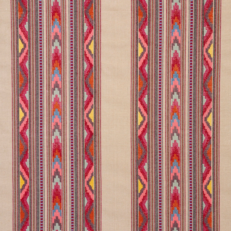 Select 78392 Zarzuela Stripe Embroidery Multi by Schumacher Fabric