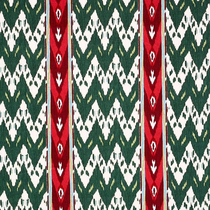 Purchase sample of 80241 Samar Ikat Velvet, Green by Schumacher Fabric