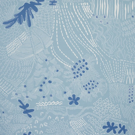 Search 5013561 Haven Teal And Navy Schumacher Wallcovering Wallpaper