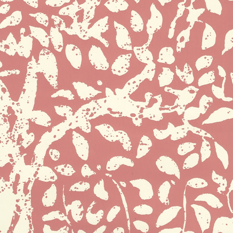 Sample 2035-03WP Arbre De Matisse Reverse, Shrimp on Off White by Quadrille Wallpaper