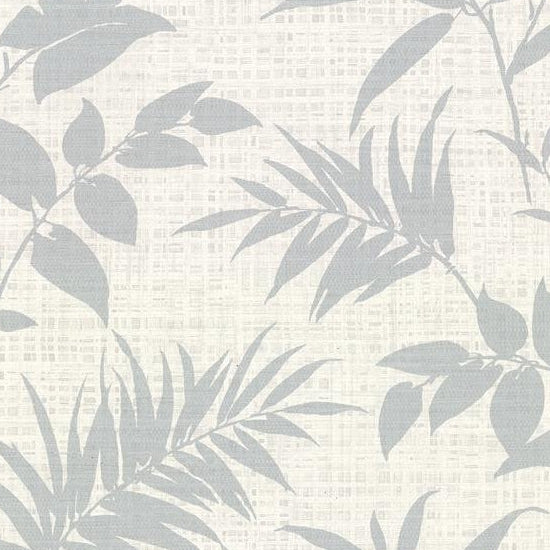 Looking 2921-50810 Warner Textures IX 2754 Main Street Chandler Off-White Botanical Faux Grasscloth Wallpaper Off-White by Warner Wallpaper