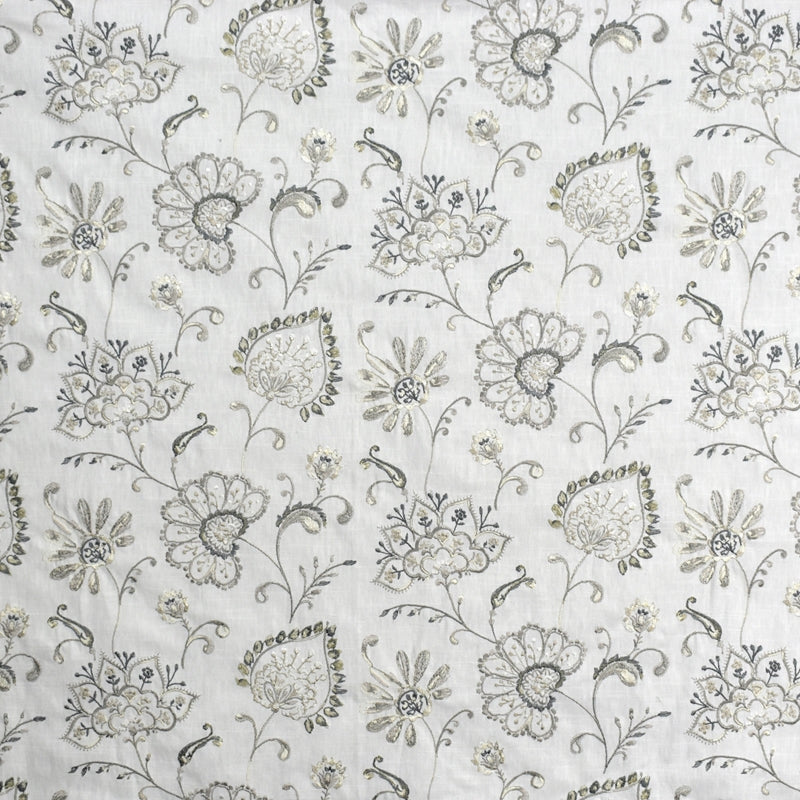 Acquire S1951 Marble Neutral Floral Greenhouse Fabric