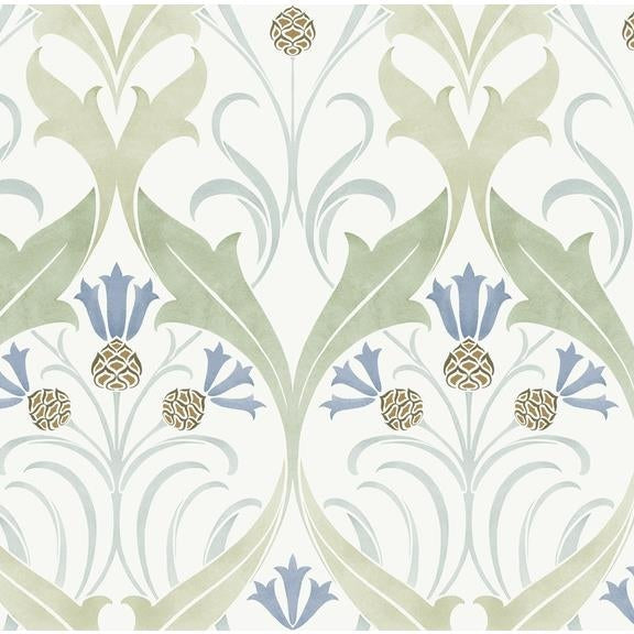 Order AC9173 Pine Cone Ribbon Arts and Crafts by Ronald Redding Wallpaper
