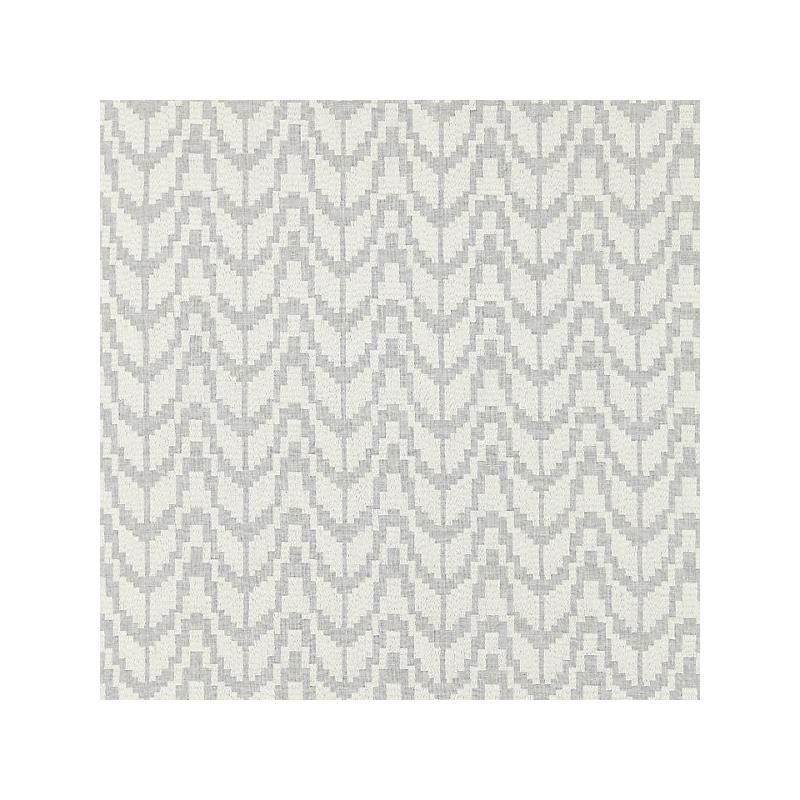 Sample 27103-004 Chevron Embroidery, Pearl - Scalamandre Fabric (SC 000427103)