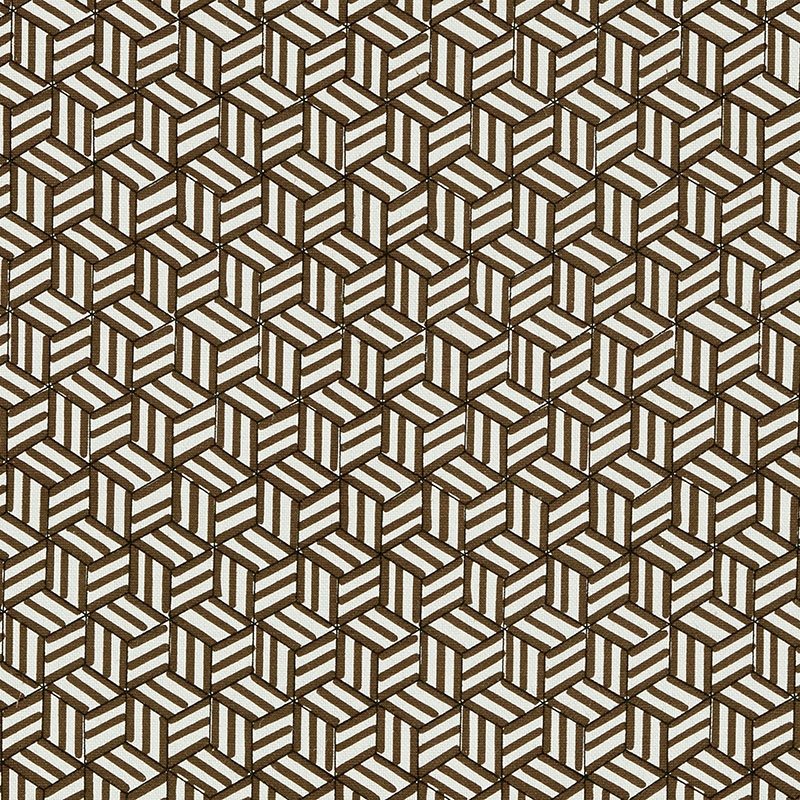 Purchase sample of 176042 Tumbling Blocks, Chocolate by Schumacher Fabric