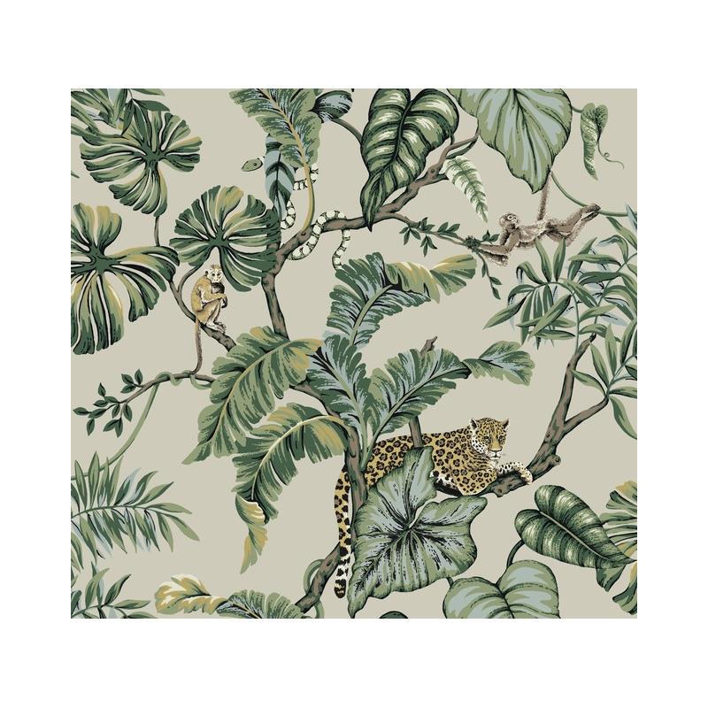 Sample HO2144 Ronald Redding Traveler Jungle Cat Beige Ronald Redding Wallpaper