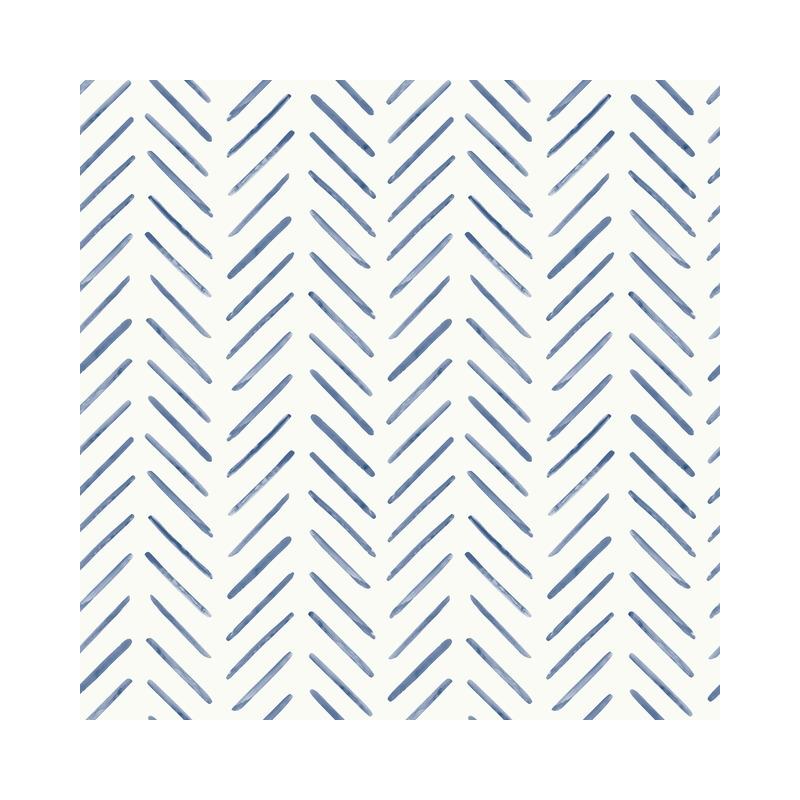 Sample CV4455 Water's Edge Resource Library, Painted Herringbone Navy York Wallpaper