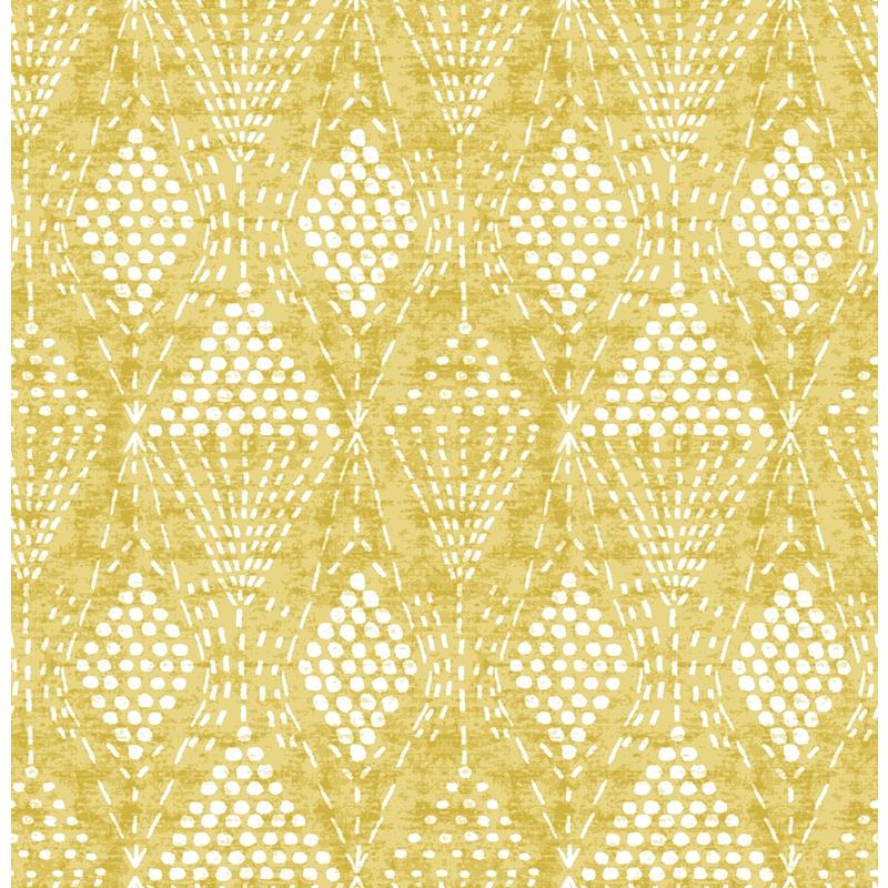 Sample 4081-26321 Happy, Grady Yellow Dotted Geometric by A-Street Prints Wallpaper
