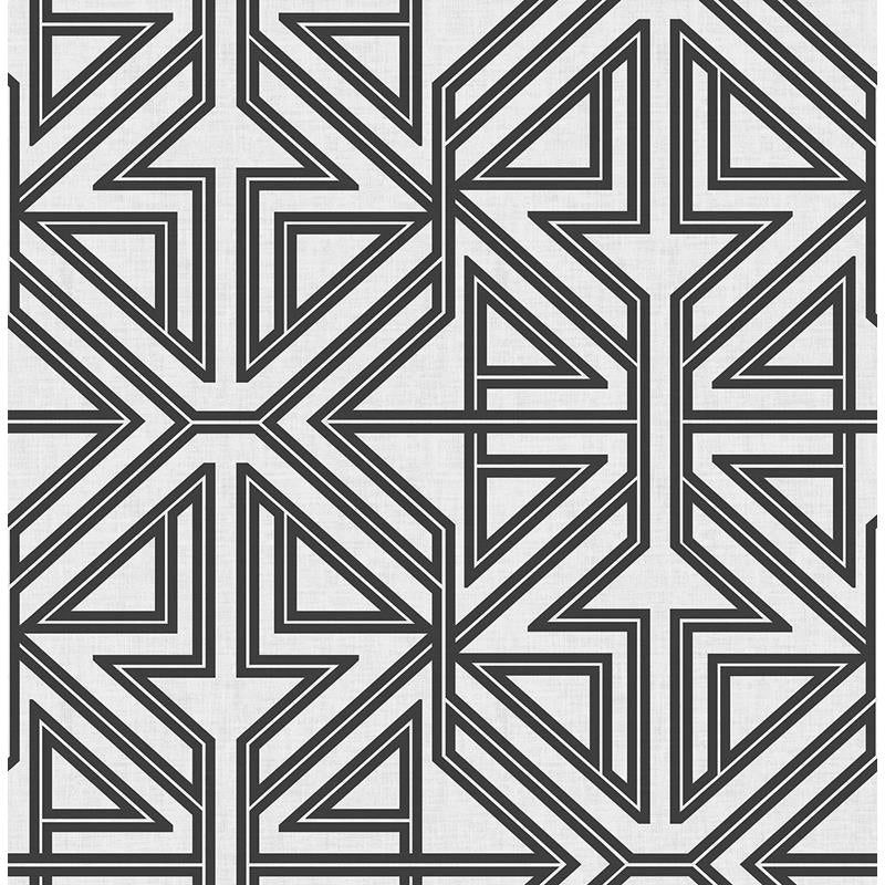Sample 2975-26231 Scott Living II, Kachel Black Geometric by A-Street Prints Wallpaper