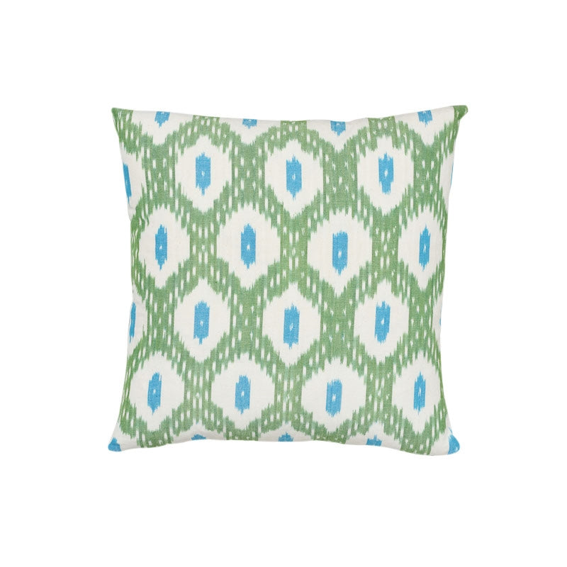 So17807005 | Indio and Presidio Ikat Pillow, Green - Schumacher Pillows