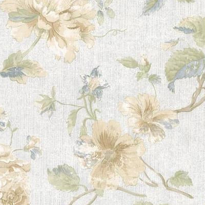 Acquire 2530-20553 Satin Classics IX Blue Floral wallpaper by Mirage Wallpaper