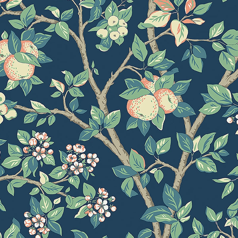 Sample 7651 Ingrid Marie, Navy By Borastapeter Wallcovering