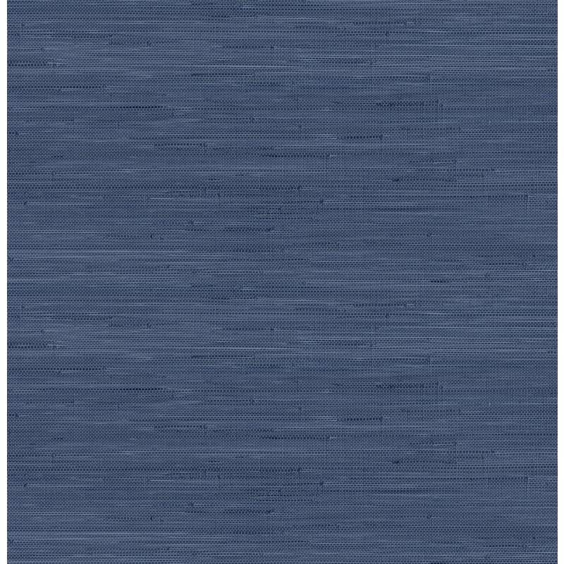 SSS4567 Society Social Navy Blue Classic Faux Grasscloth Peel &amp; Stick Wallpaper by NuWallpaper