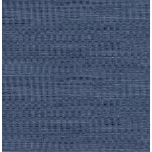 SSS4567 Society Social Navy Blue Classic Faux Grasscloth Peel &amp; Stick Wallpaper by NuWallpaper