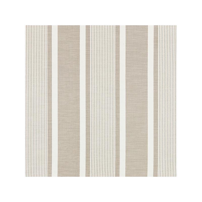 Sample 27111-001 Wellfleet Stripe, Linen - Scalamandre Fabric (SC 000127111)