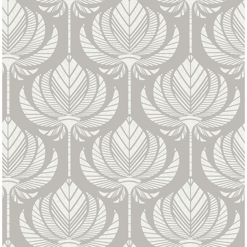 Shop 4014-26425 Seychelles Palmier Grey Lotus Fan Wallpaper Grey A-Street Prints Wallpaper