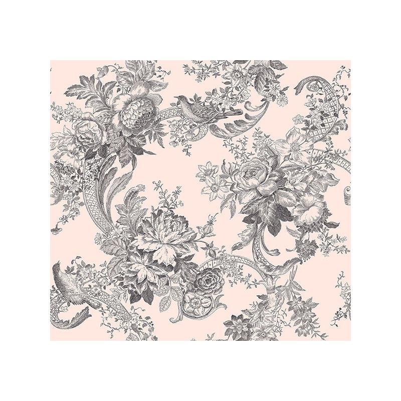 Sample 2927-81601 Newport Carmel Blush Baroque Florals by A-Street Prints Wallpaper