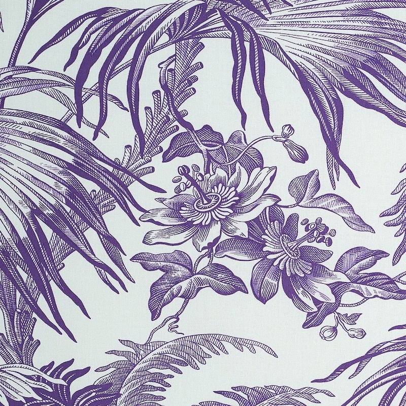 Save 179512 Toile Tropique Purple Schumacher Fabric