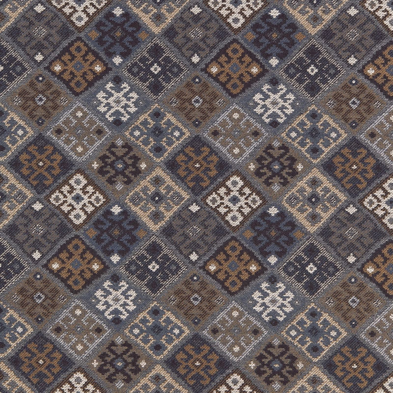 Purchase sample of 67141 Kilim Weave, Denim by Schumacher Fabric