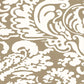 Sample 2335-24WP San Marco Reverse, Gold Metallic on Off White by Quadrille Wallpaper