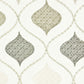 Sample OGEE-2 Ogee, Grey Orange Rust Stout Fabric