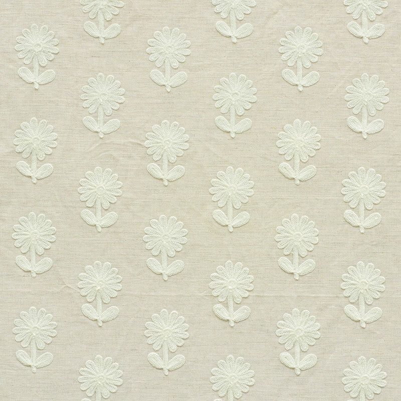 Purchase sample of 73482 Paley Embroidery, Natural by Schumacher Fabric
