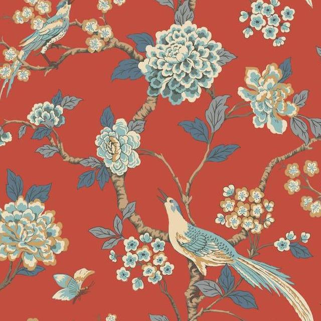 Acquire AF1902 Ashford Toiles Fanciful  color orange Animals Ashford House Wallpaper