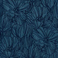 Purchase 2970-87356 Revival Selwyn Flock Dark Blue Floral Wallpaper Dark Blue A-Street Prints Wallpaper