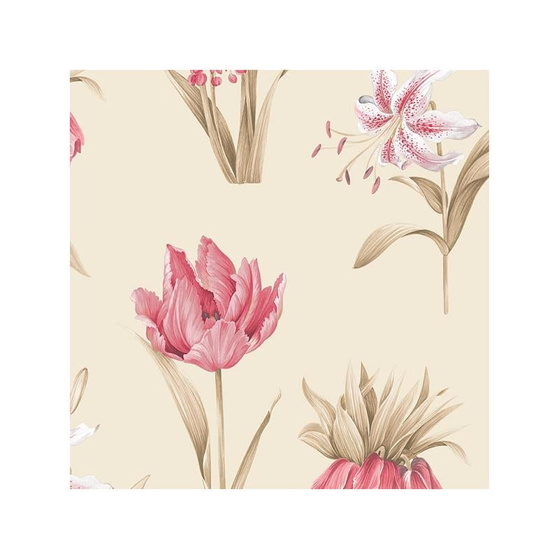 Sample PA34236 Red Floral wallpaper Norwall Wallpaper