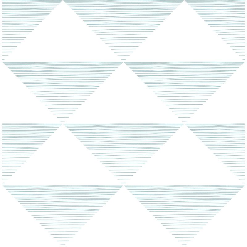 Sample DA61909 Day Dreamers, Geo Stripe Teal Seabrook Wallpaper