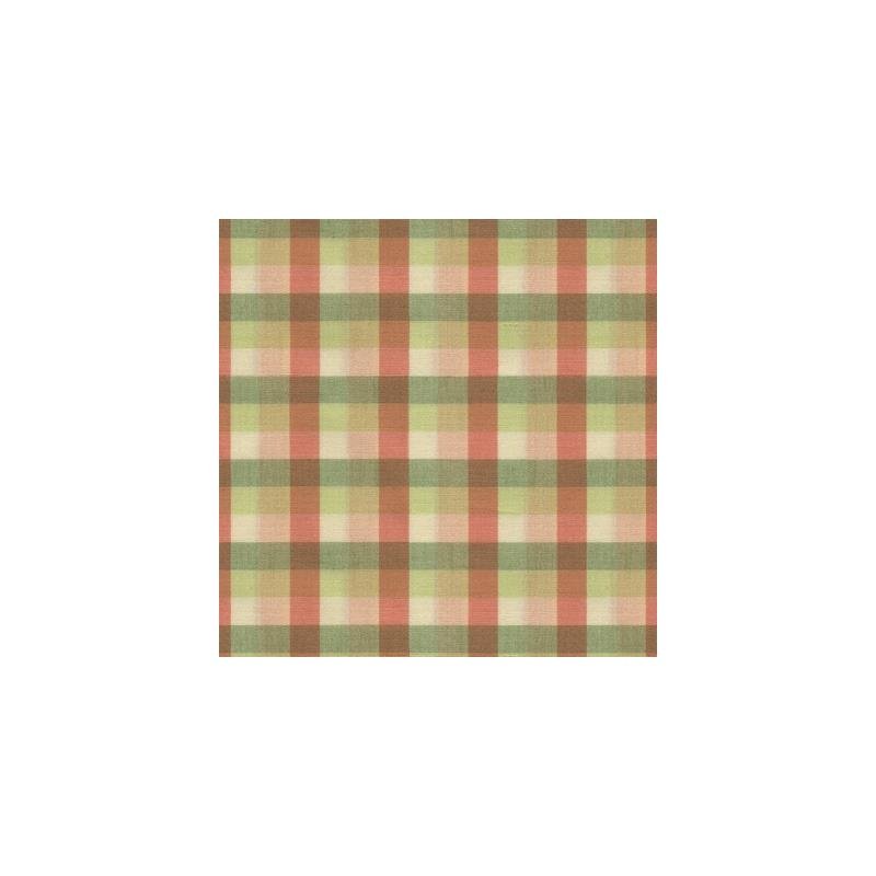 Sample BR-89303-M64 Saint Martin Check C Oral and Green Check/Plaid Brunschwig and Fils Fabric