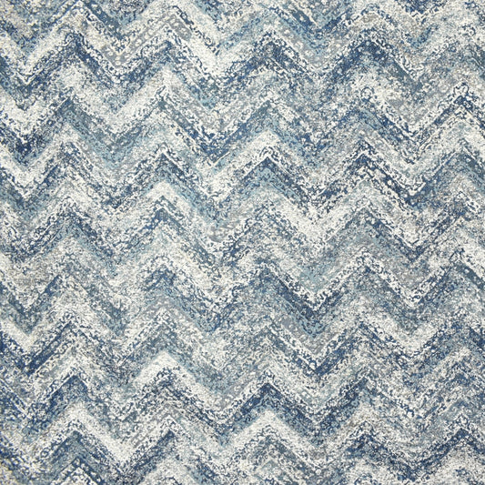 Purchase F2293 Sea Blue Chevron Greenhouse Fabric