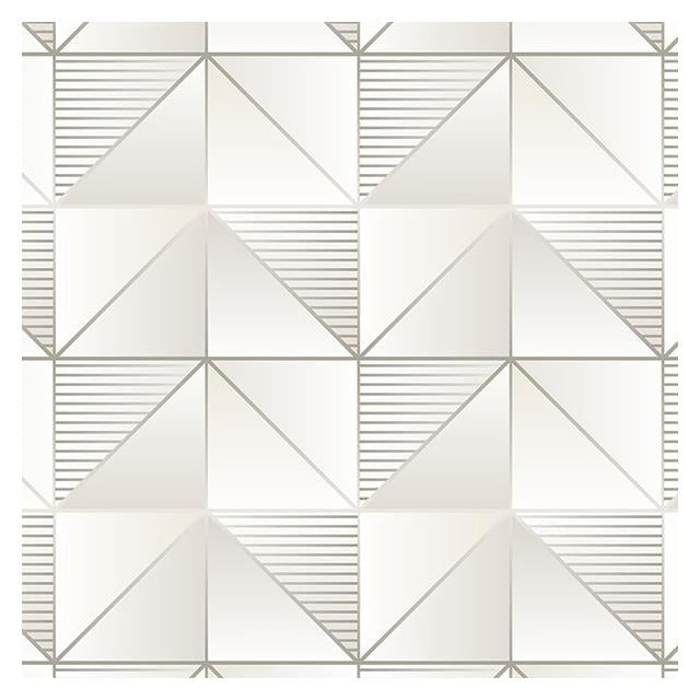 Select GX37633 Geometrix Beige Cubist Wallpaper by Norwall Wallpaper
