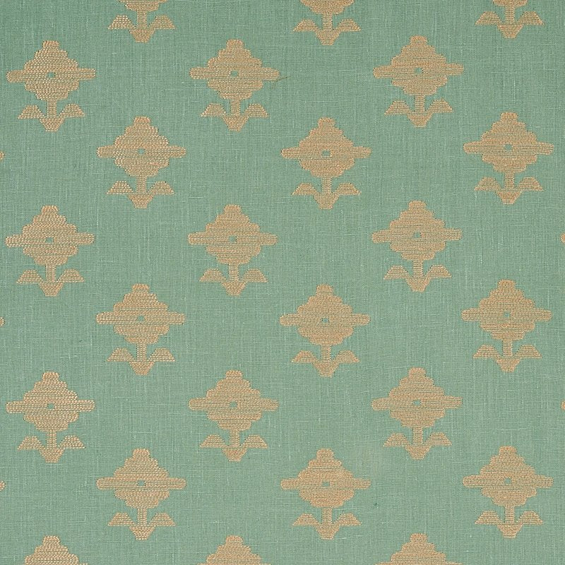 Purchase sample of 74164 Rubia Embroidery, Mineral by Schumacher Fabric