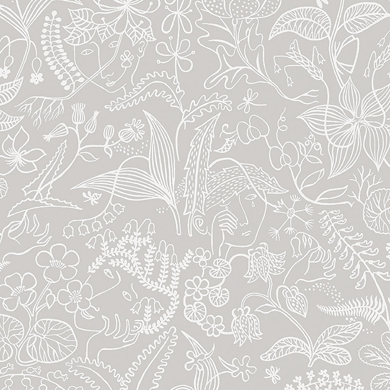 Sample 1981 Grazia, Grey By Borastapeter Wallpaper