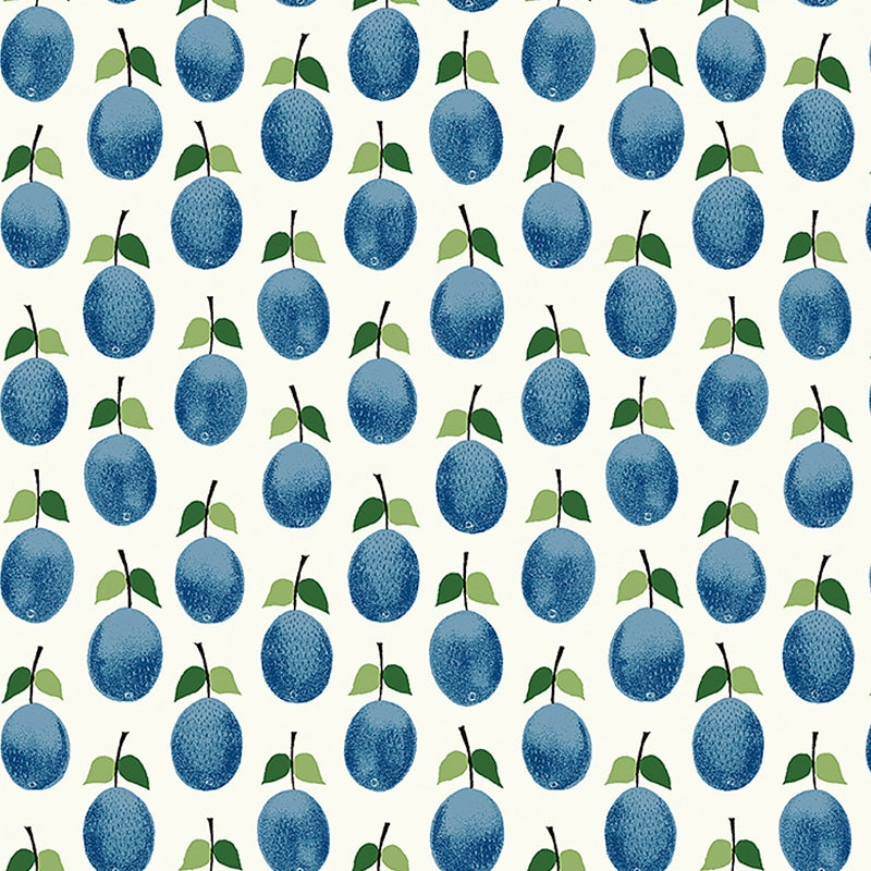 Sample 1974 Prunus, Blue By Borastapeter Wallpaper