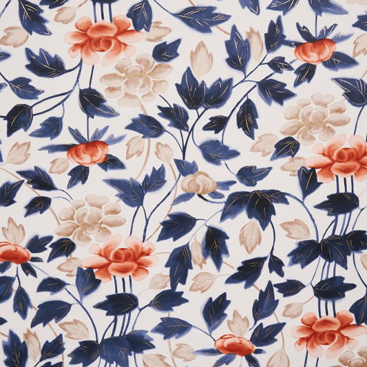 Buy 5014050 Imari Blue Ink Schumacher Wallcovering Wallpaper