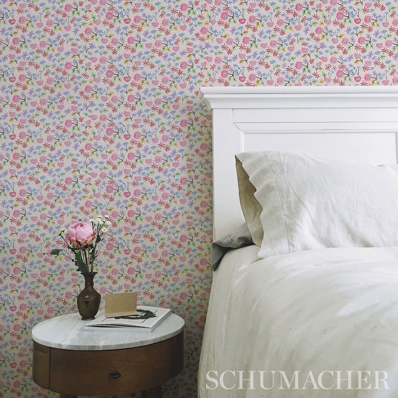 Search 5013500 Calico Sprezzatura Schumacher Wallcovering Wallpaper