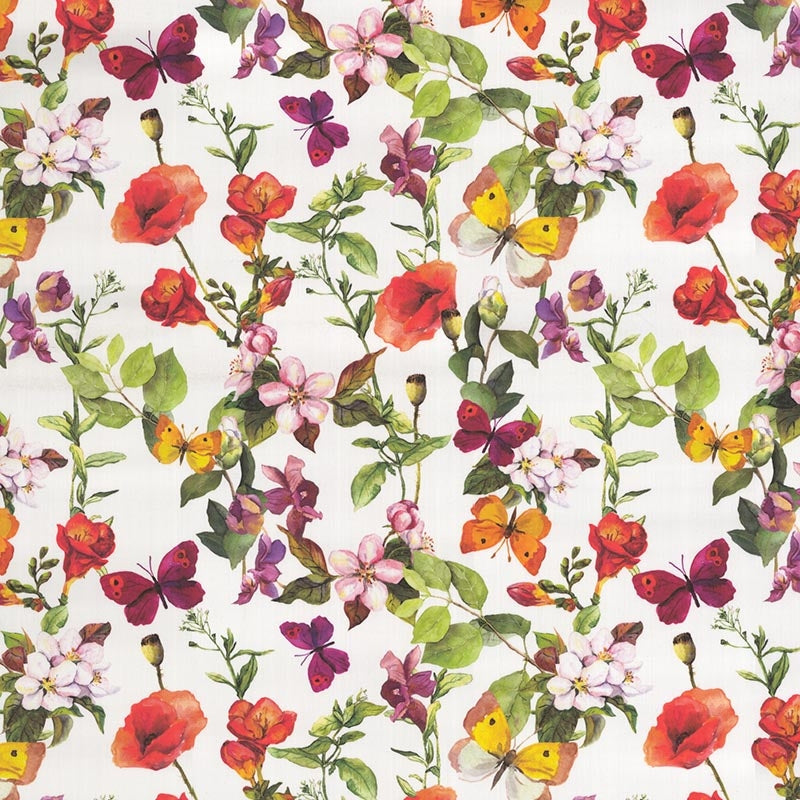 View 10160 Od-Flirty Merlot Multicolored Magnolia Fabric