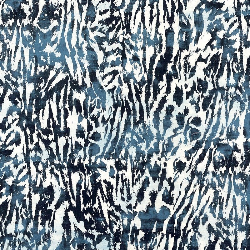 Purchase sample of 175995 Feline, Indigo by Schumacher Fabric
