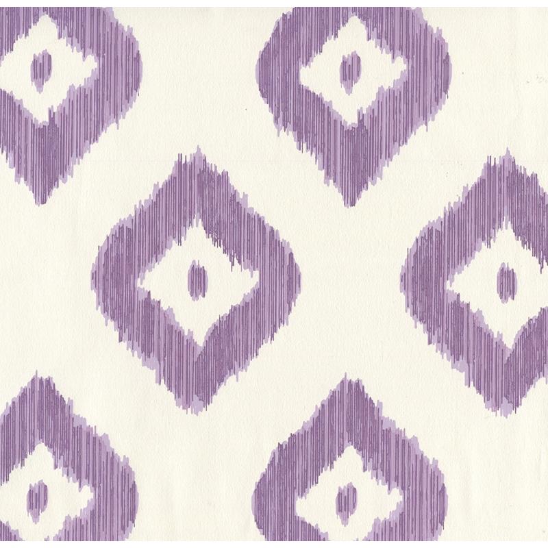 Order 9040-04WP Bali Diamond Lilac on Almost White by Quadrille Wallpaper
