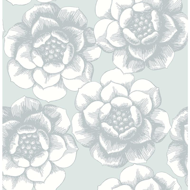 Save on 2763-24240 Moonlight Silver Flowers A-Street Prints Wallpaper