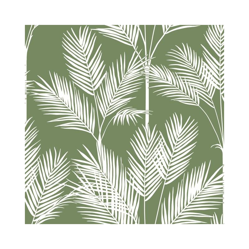Sample CV4411 Water's Edge Resource Library, King Palm Silhouette Green York Wallpaper