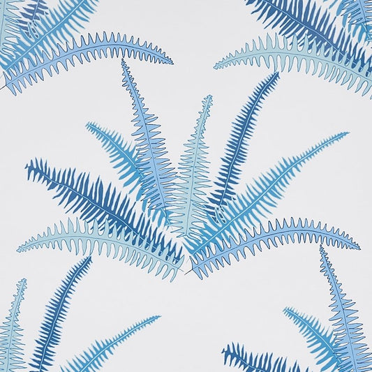 Acquire 5012620 Canyon Ferns Lagoon Schumacher Wallcovering Wallpaper