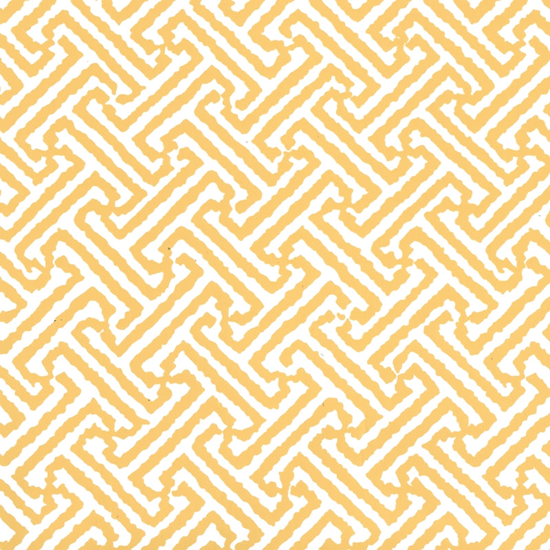 Looking 3080-19WP Java Java Yellow on White by Quadrille Wallpaper