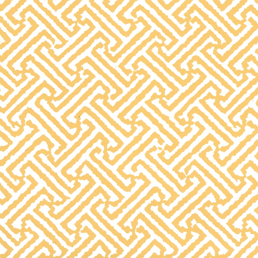 Looking 3080-19WP Java Java Yellow on White by Quadrille Wallpaper
