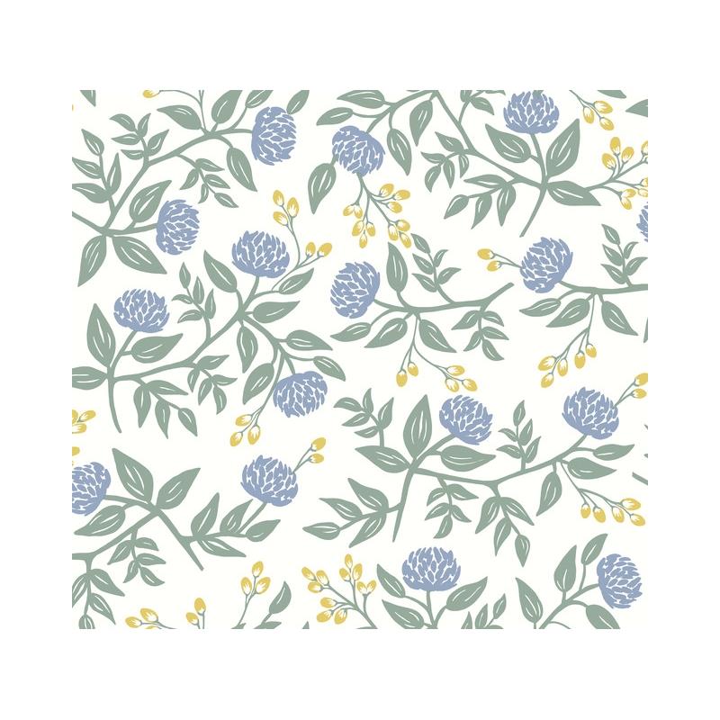 Sample RI5148 Rifle Paper Co. Peonies Periwinkle York Wallpaper