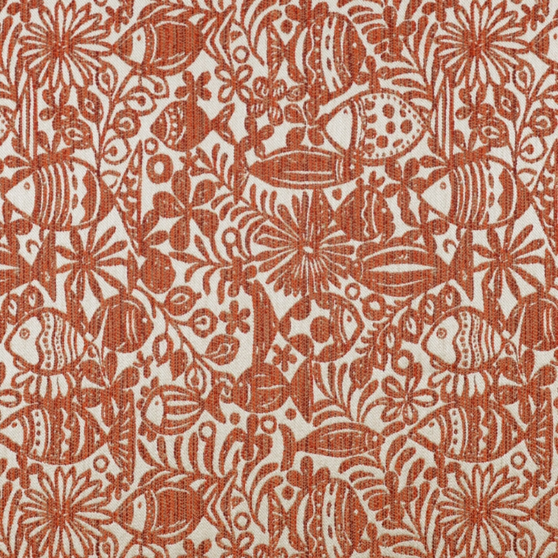 View F4168 Sunset Orange Animal/Skins Greenhouse Fabric